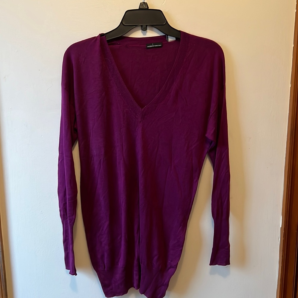 Purple silk and cashmere sweater